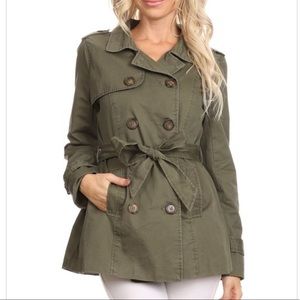 LAST TWO!!! Olive Green Utility Jacket